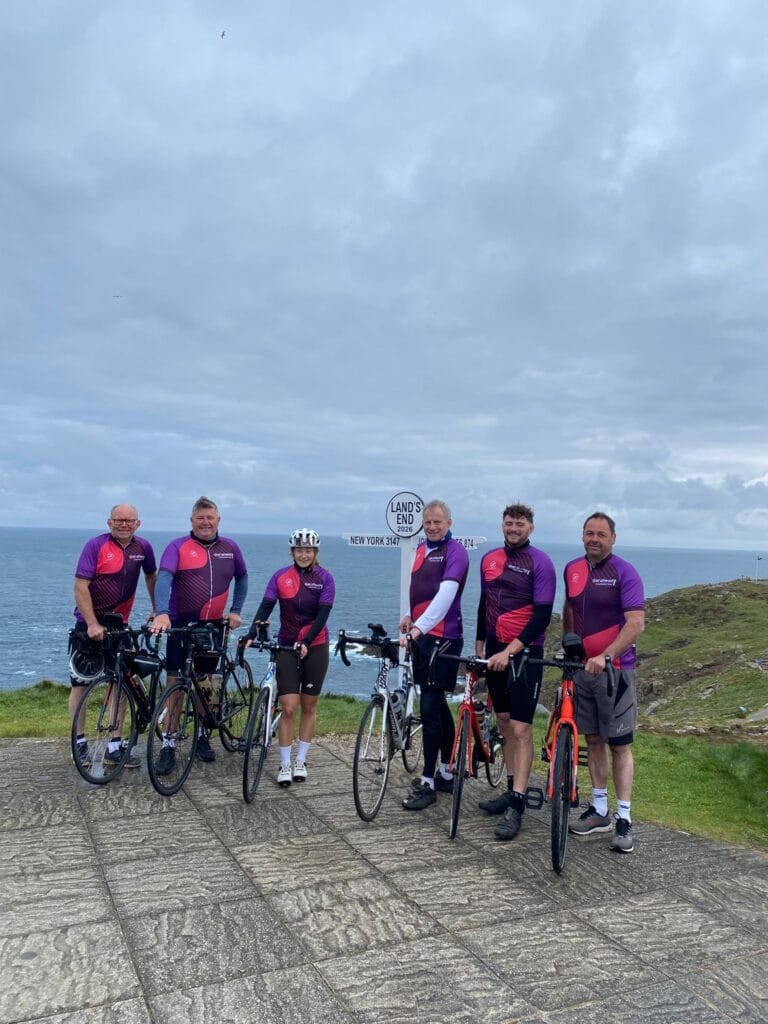 Cyclists at Lands End