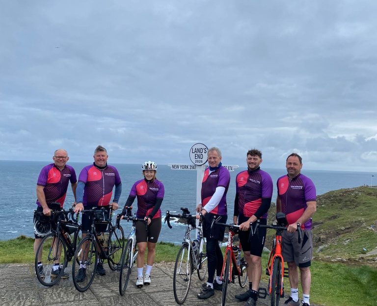 Cyclists at Lands End